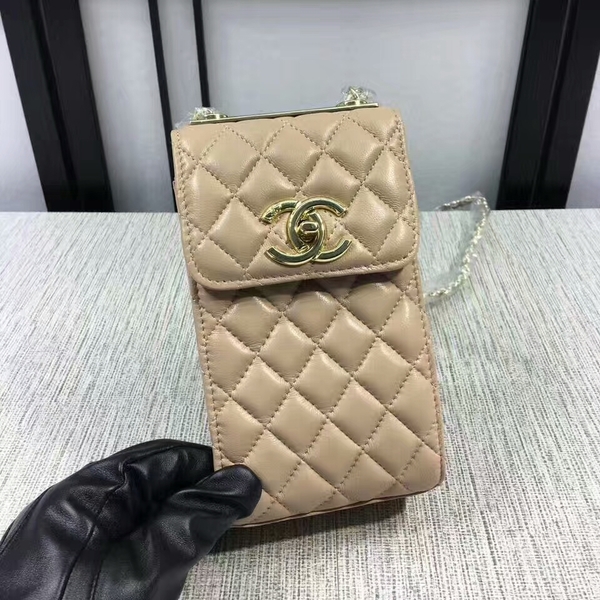 Chanel Sheepskin Leather Shoulder Bag 84074 Camel