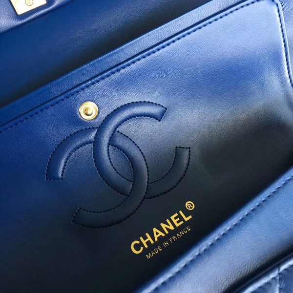 Chanel Flap Shoulder Bags Blue Original Sheepskin CF1112 Glod