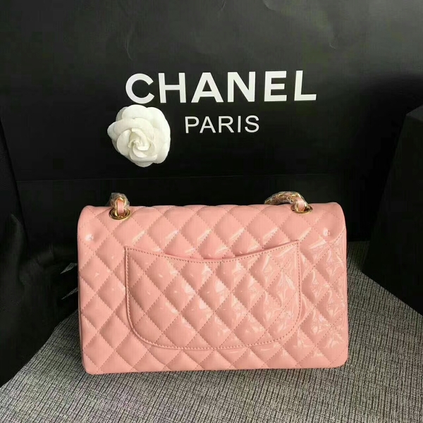 Chanel Flap Shoulder Bags Light Pink Original Patent Leather CF1112 Glod