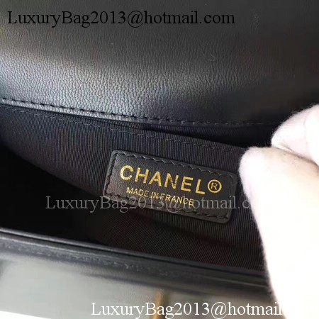 Boy Chanel Top Handle Flap Bag Original Sheepskin Leather A94804 Black