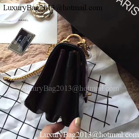 Chanel Classic Flap Bag Sheepskin Leather A33564 Black