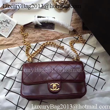 Chanel Classic Flap Bag Sheepskin Leather A33564 Wine