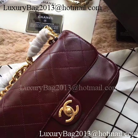 Chanel Classic Flap Bag Sheepskin Leather A33564 Wine