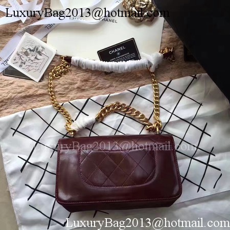 Chanel Classic Flap Bag Sheepskin Leather A33564 Wine