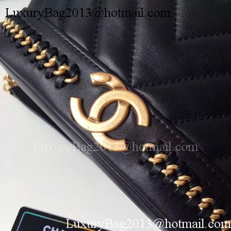 Chanel Hobo Bag Original Sheepskin Leather A94889 Black