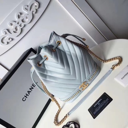 Chanel Hobo Bag Original Sheepskin Leather A94889 Blue