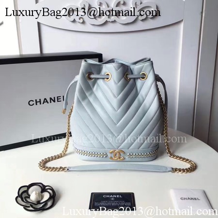 Chanel Hobo Bag Original Sheepskin Leather A94889 Blue