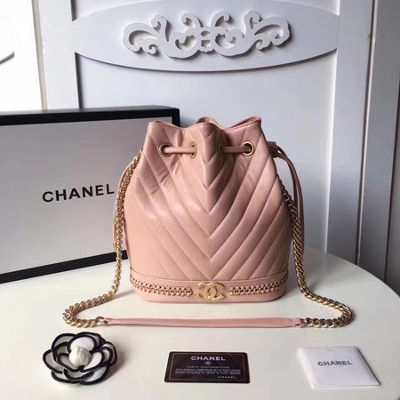 Chanel Hobo Bag Original Sheepskin Leather A94889 Pink