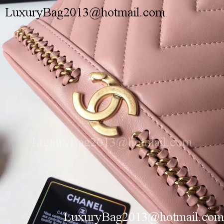 Chanel Hobo Bag Original Sheepskin Leather A94889 Pink