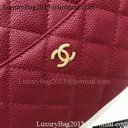 Chanel Shoulder Bag Original Cannage Pattern CHA6598 Deep Red