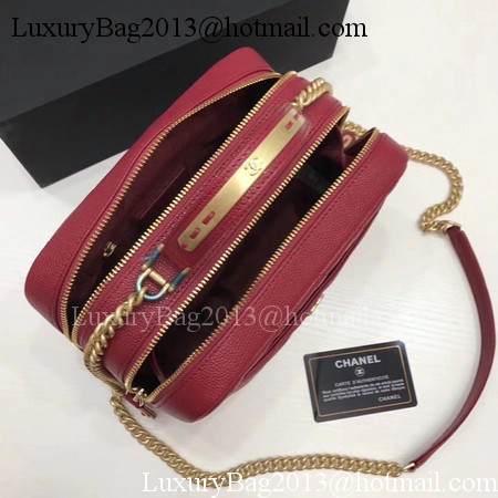 Chanel Shoulder Bag Original Cannage Pattern CHA6598 Deep Red