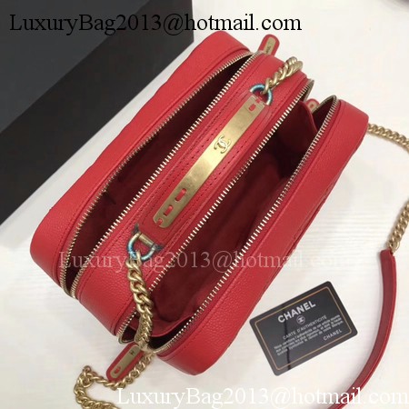 Chanel Shoulder Bag Original Cannage Pattern CHA6598 Red