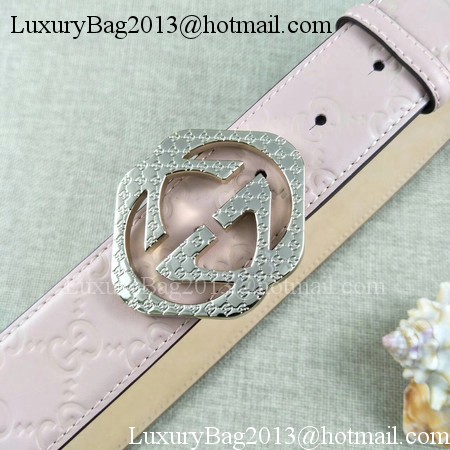 Gucci 38mm Leather Belt GG57098 Pink