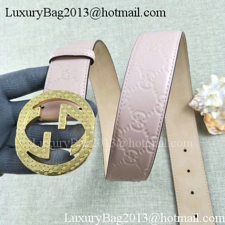 Gucci 38mm Leather Belt GG57099 Pink