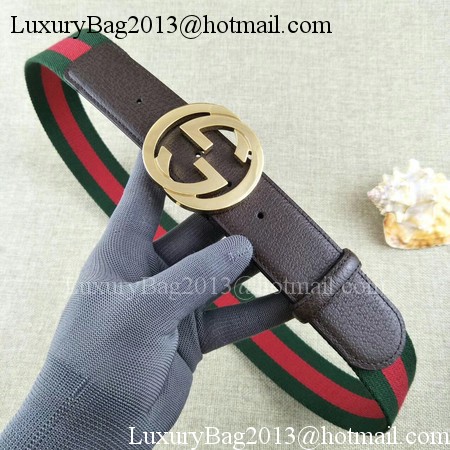 Gucci 40mm Leather Belt GG57560 Brown