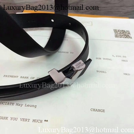 Louis Vuitton 20mm Leather Belt M9309 Black
