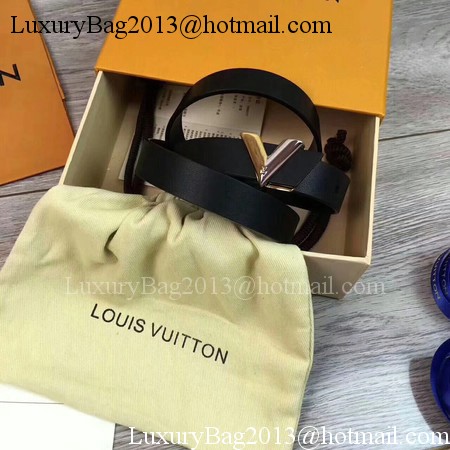 Louis Vuitton 20mm Leather Belt M9309 Black