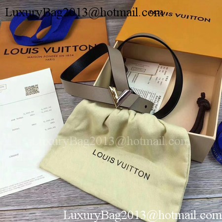 Louis Vuitton 20mm Leather Belt M9309 Grey