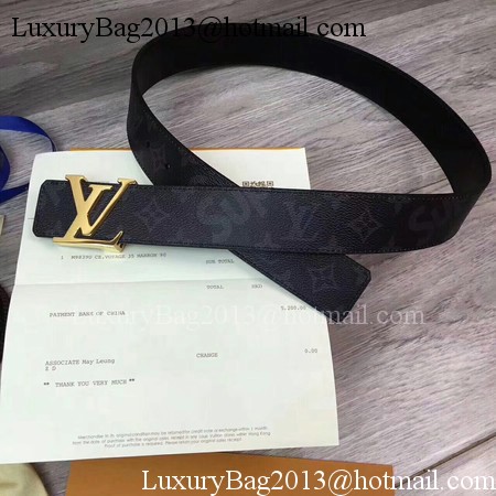 Louis Vuitton SPREME 40mm Black Belt M5899 Gold