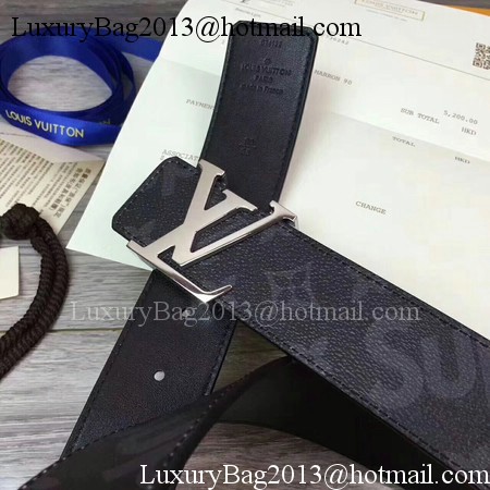 Louis Vuitton SPREME 40mm Black Belt M5899 Silver