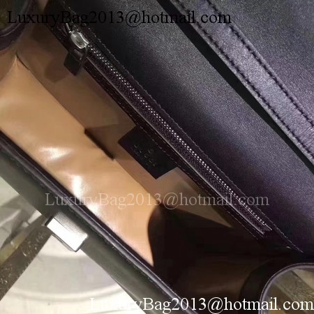 Gucci Bamboo Original Leather Top Handle Bag 453751 Black