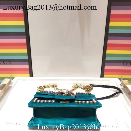 Gucci Broadway Velvet mini Bag 489218 Green