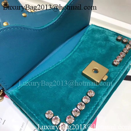 Gucci Broadway Velvet mini Bag 489218 Green