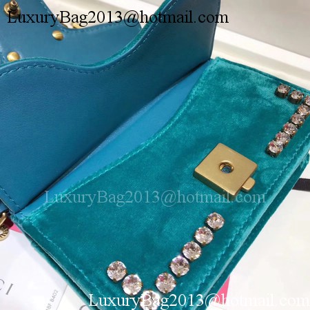 Gucci Broadway Velvet mini Bag 489218 Green