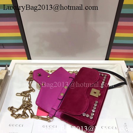 Gucci Broadway Velvet mini Bag 489218 Rose