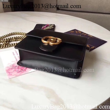 Gucci GG Marmont Leather mini Chain Bag 431384 Black