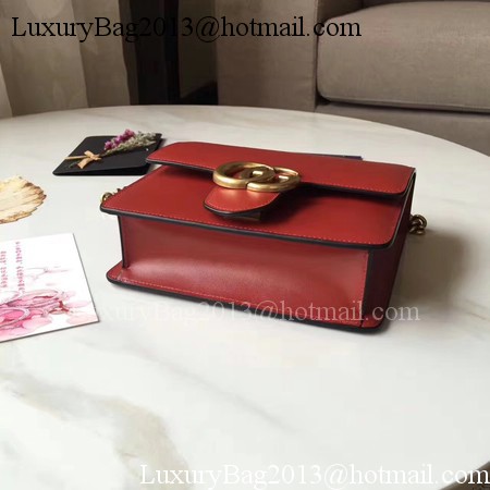 Gucci GG Marmont Leather mini Chain Bag 431384 Red