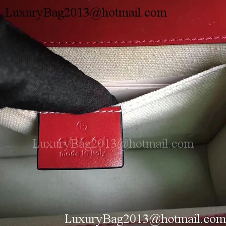 Gucci GG Marmont Leather mini Chain Bag 431384 Red