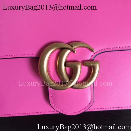 Gucci GG Marmont Leather mini Chain Bag 431384 Rose