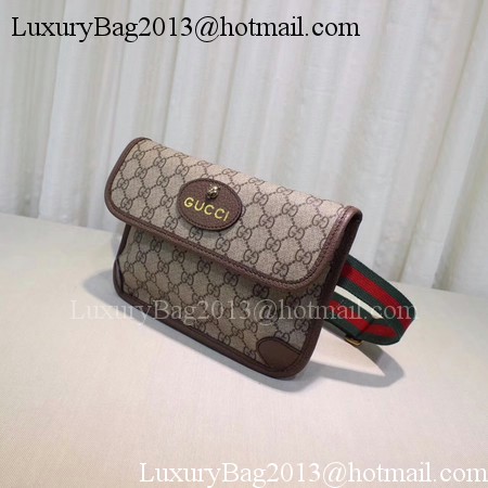 Gucci GG Supreme Belt Bag 493930 Brown