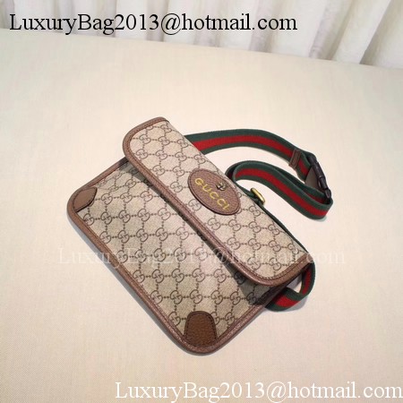 Gucci GG Supreme Belt Bag 493930 Brown