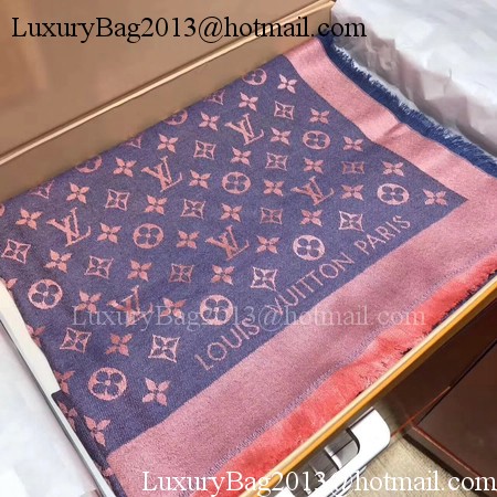 Louis Vuitton MONOGRAM DENIM Scarf M33695 Blue