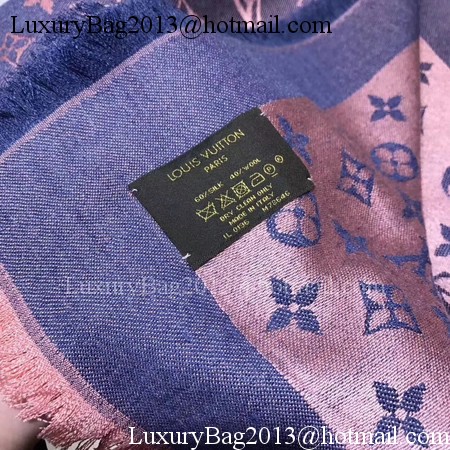 Louis Vuitton MONOGRAM DENIM Scarf M33695 Blue