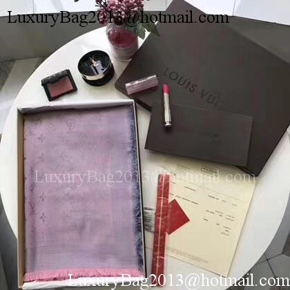 Louis Vuitton MONOGRAM DENIM Scarf M33695 Light Pink