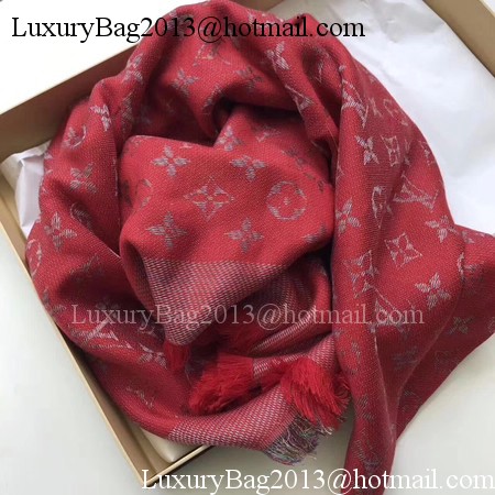 Louis Vuitton MONOGRAM DENIM Scarf M33695 Red