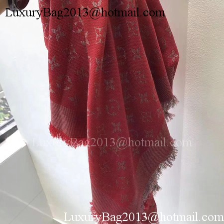 Louis Vuitton MONOGRAM DENIM Scarf M33695 Red