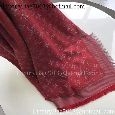 Louis Vuitton MONOGRAM DENIM Scarf M33695 Red