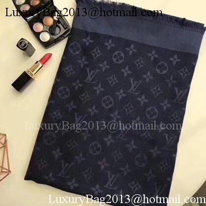 Louis Vuitton MONOGRAM DENIM Scarf M33695 Royal