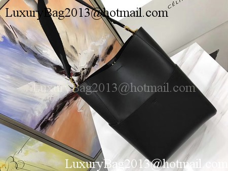 CELINE Sangle Seau Bag in Smooth Leather C3371 Black