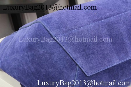 CELINE Sangle Seau Bag in Suede Leather C3371 Blue