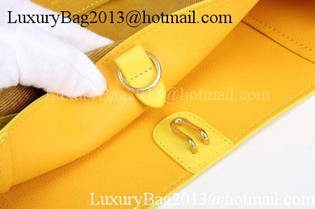 CELINE Sangle Seau Bag in Suede Leather C3371 Yellow