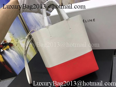 Celine Cabas Phantom Bags Original Leather C3365 Apricot&Red