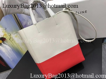 Celine Cabas Phantom Bags Original Leather C3365 Apricot&Red