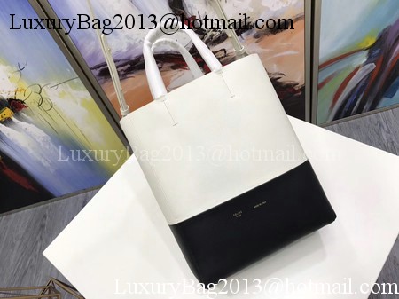 Celine Cabas Phantom Bags Original Leather C3365 OffWhite&Black