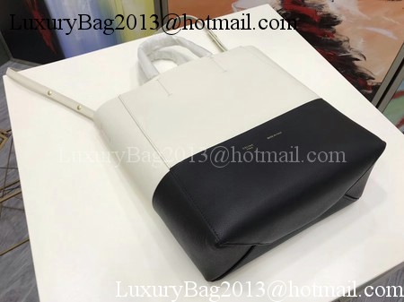 Celine Cabas Phantom Bags Original Leather C3365 OffWhite&Black