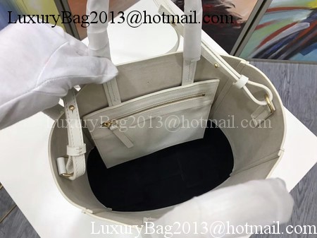 Celine Cabas Phantom Bags Original Leather C3365 OffWhite&Black